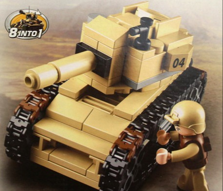 Self-constructed toy Tank